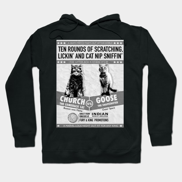 Goose vs Church cat fight Hoodie by shortwelshlegs
